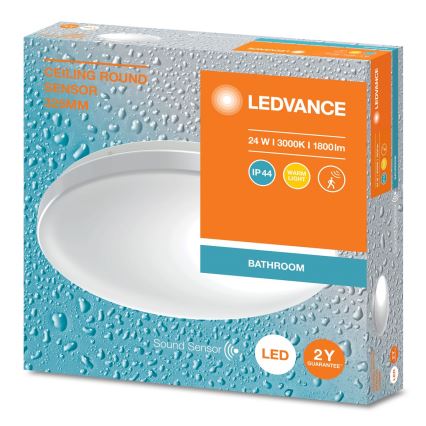 Ledvance - LED-Deckenleuchte für das Badezimmer mit Sensor CEILING ROUND LED/24W/230V IP44