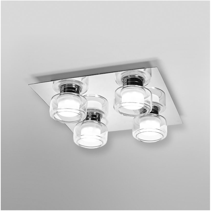 Ledvance - LED-Deckenleuchte für Badezimmer ORBIS FLAME 4xLED/5,5W/230V 3000/4000K IP44 Chrom