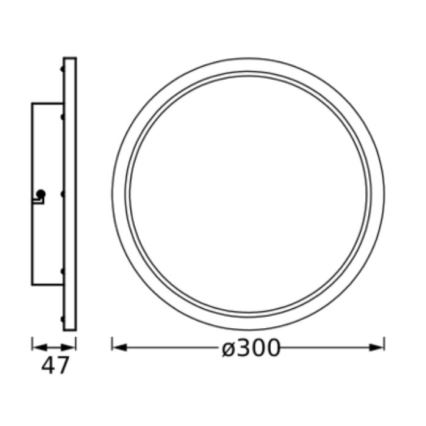 Ledvance - LED-Deckenleuchte für das Badezimmer DISC LED/18W/230V 3000/4000K IP44