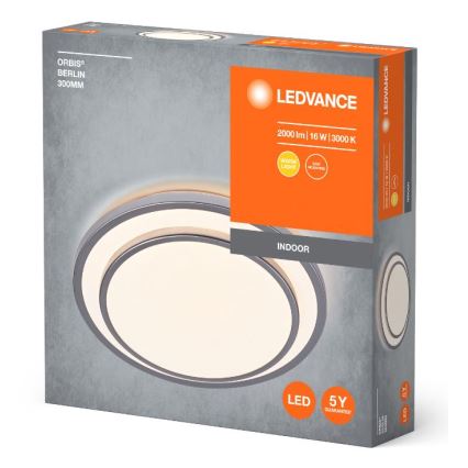 Ledvance - LED-Deckenleuchte ORBIS BERLIN LED/16W/230V silbern