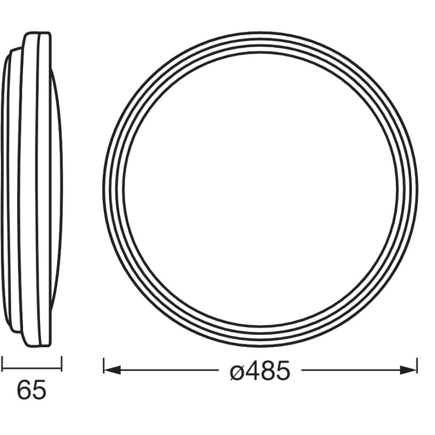 Ledvance - LED-Deckenleuchte ORBIS HELMAN LED/36W/230V d 48,5 cm silbern