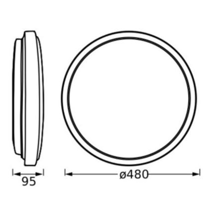 Ledvance - LED-Deckenleuchte ORBIS LONDON LED/36W/230V weiß