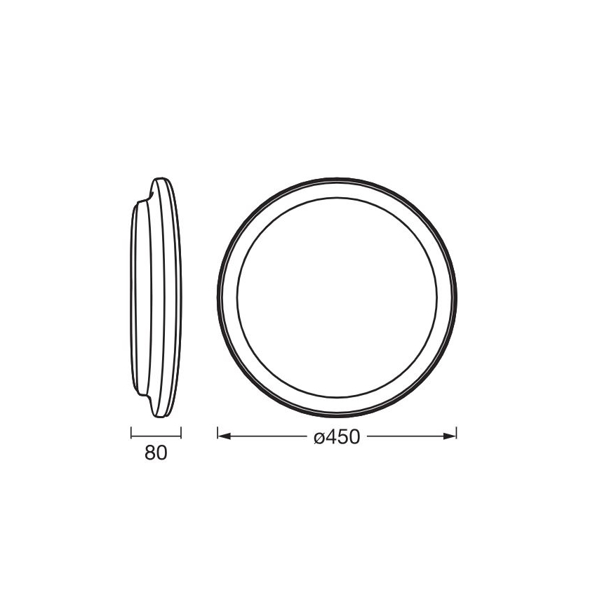 Ledvance - LED-Deckenleuchte ORBIS PEDERSON LED/24W/230V d 45 cm weiß