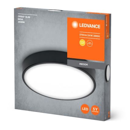 Ledvance - LED-Deckenleuchte ORBIS SLIM LED/24W/230V schwarz