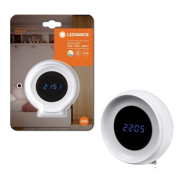 Ledvance - LED Digitaluhr mit Hintergrundbeleuchtung NIGHTLUX LED/0,3W/5V 1000mAh 3000/4000/6500K