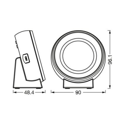 Ledvance – LED Digitaluhr mit Hintergrundbeleuchtung NIGHTLUX LED/0,3W/5V 3000/4000/6500K