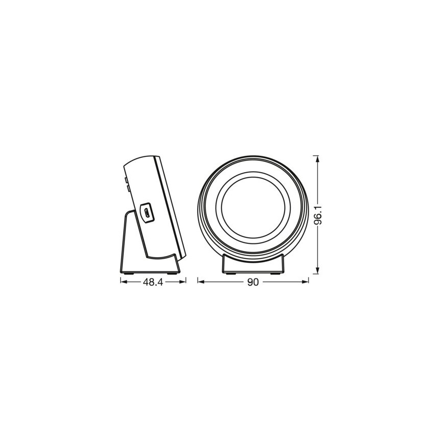 Ledvance - LED Digitaluhr mit Hintergrundbeleuchtung NIGHTLUX LED/0,3W/5V 1000mAh 3000/4000/6500K