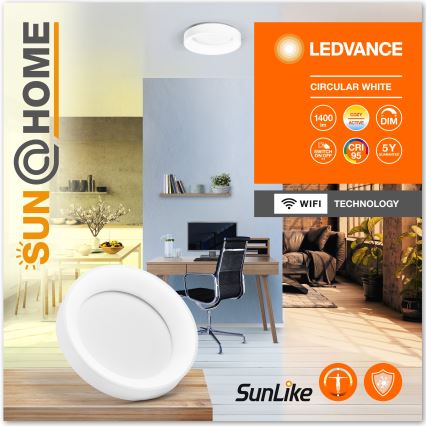 Ledvance-LED Dimmbares Deckenleuchte SUN@HOME CIRCULAR LED/18,5W/230V Wi-Fi