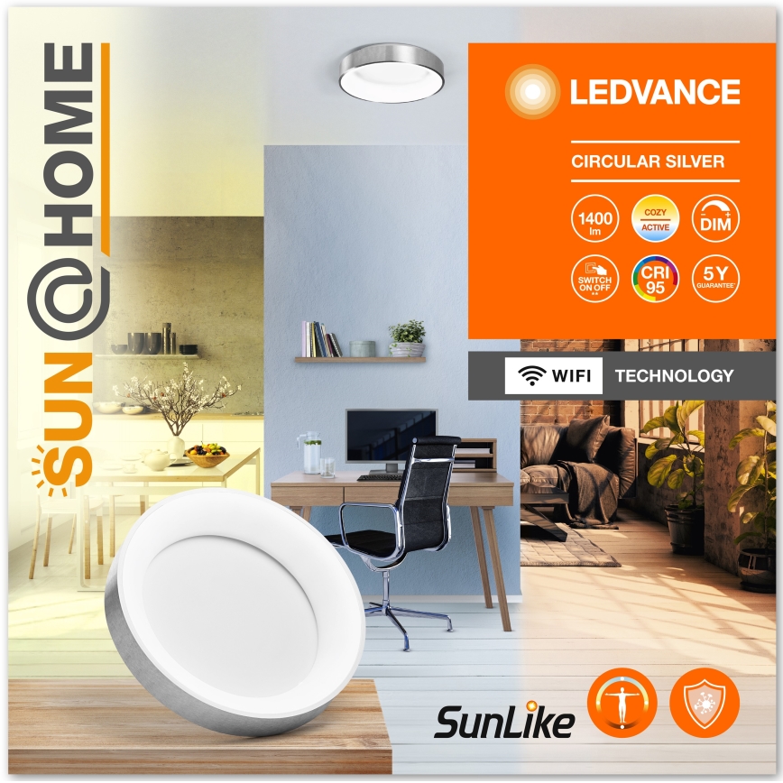 Ledvance-LED Dimmbares Deckenleuchte SUN@HOME CIRCULAR LED/18,5W/230V Wi-Fi
