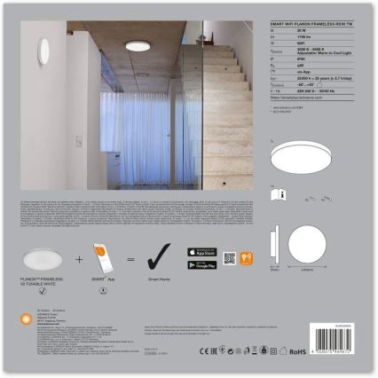 Ledvance - LED dimmbare Deckenleuchte SMART+ FRAMELESS LED/20W/230V Wi-Fi