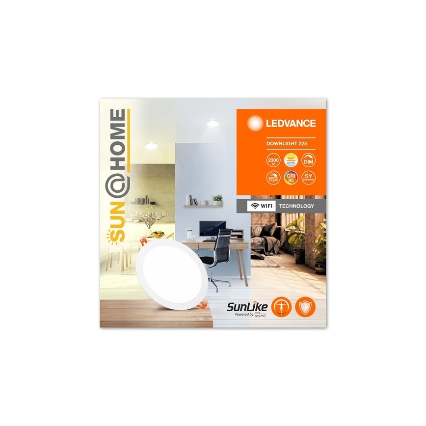 Ledvance - Dimmbare LED-Einbauleuchte SUN@HOME LED/22W/230V 2200-5000 CRI 95 Wi-Fi