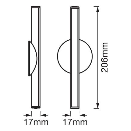 Ledvance - LED dimmbare Spiegelleuchte LEDSTIXX LED/2W/Li-Ion IP44 CRI 90