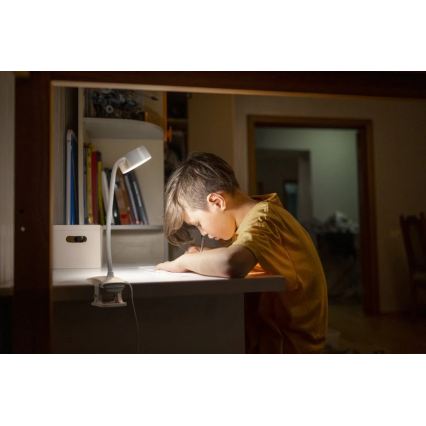 Ledvance - LED-dimmbare Touch-Tischlampe mit Klemme CYLINDER LED/4,8W/5V 3000-6500K Weiß