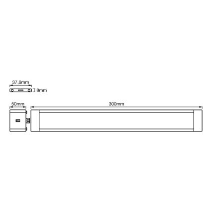 Ledvance - LED dimmbare Unterbauleuchte mit Sensor CABINET LED/6W/230V