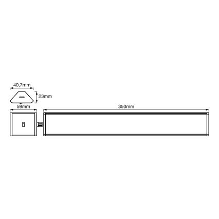 Ledvance - LED dimmbare Unterstrichleuchte mit Sensor CORNER LED/5W/230V