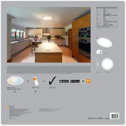 Ledvance - LED-Dimmer-Deckenleuchte SMART+ FRAME LED/32W/230V 3,000K-6,500K Wi-Fi