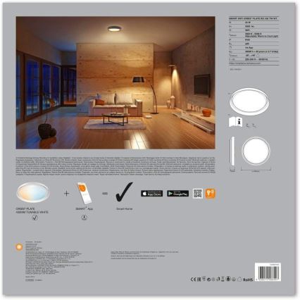 Ledvance - LED-Dimmer-Deckenleuchte SMART+ PLATE LED/24W/230V 3,000K-6,500K Wi-Fi