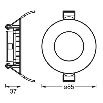 Ledvance - LED-Einbauleuchte SLIM LED/4,5W/230V 4000K