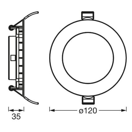 Ledvance - LED-Einbauleuchte SLIM LED/8W/230V 3000K