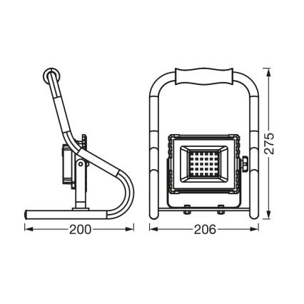 Ledvance - LED-Flutlicht R-STAND LED/10W/5V IP44