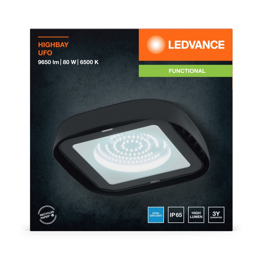Ledvance - LED-Hochleistungs-Deckenleuchte HIGHBAY LED/80W/230V IP65 6500K