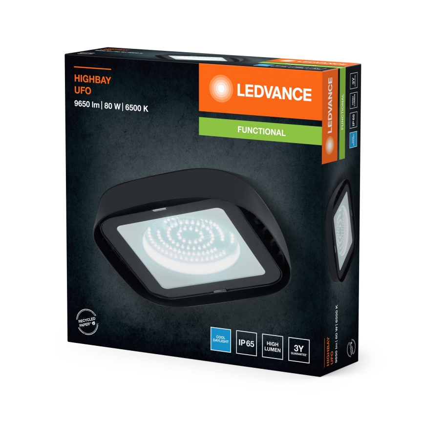 Ledvance - LED-Hochleistungs-Deckenleuchte HIGHBAY LED/80W/230V IP65 6500K