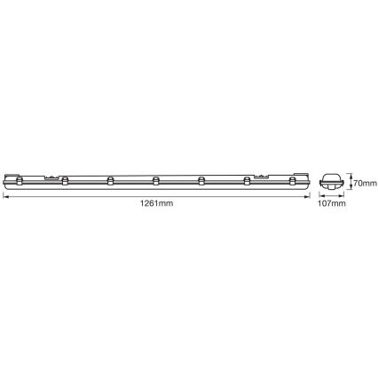 Ledvance – LED-Hochleistungs-Leuchtstofflampe DAMP T8 2xG13/15W/230V IP65