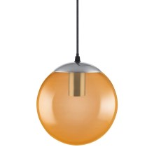 Ledvance - LED Kronleuchter an Schnur BUBBLE 1xE27/8W/230V orange d. 20 cm