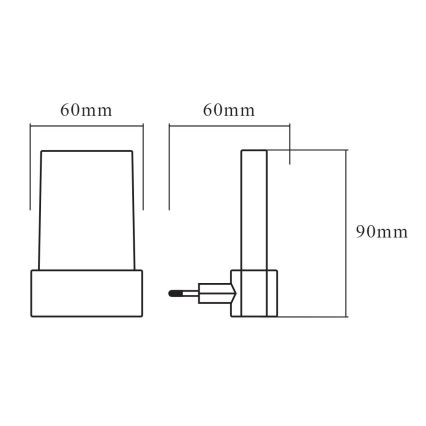 Ledvance - LED-Nachtlicht mit Sensor LUNETTA LED/0,28W/230V