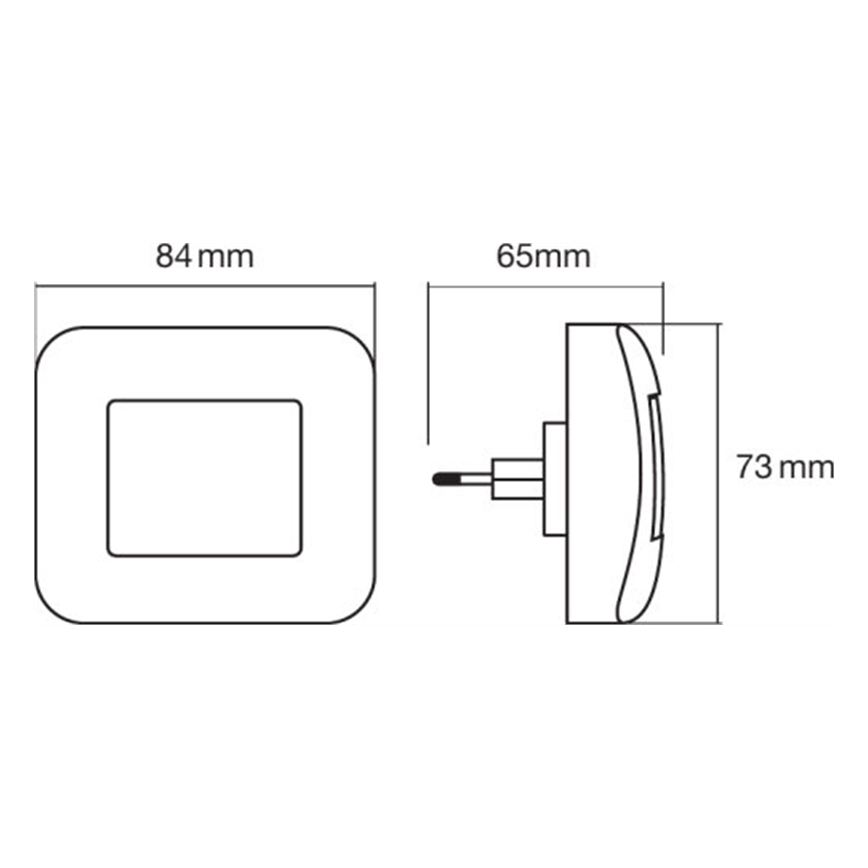 Ledvance - LED-Nachtlicht mit Sensor LUNETTA LED/0,2W/230V 3000K