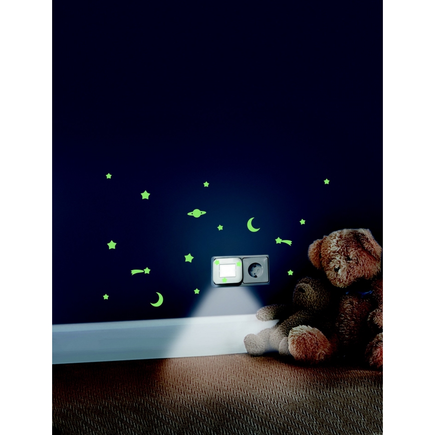 Ledvance - LED-Nachtlicht mit Sensor LUNETTA LED/0,2W/230V