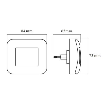 Ledvance - LED-Nachtlicht mit Sensor LUNETTA LED/0,2W/230V