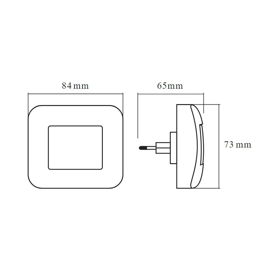 Ledvance - LED-Nachtlicht mit Sensor LUNETTA LED/0,2W/230V