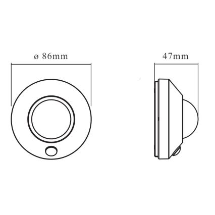 Ledvance - LED-Nachtlicht mit Sensor NIGHTLUX LED/1,7W/3xAAA 4000K