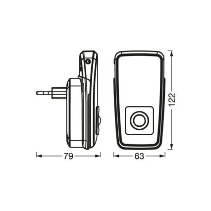 Ledvance – LED-Orientierungsleuchte mit Sensor LUNETTA LED/2W/230V