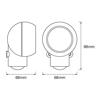 Ledvance - LED-Outdoor-Orientierungslicht mit Sensor SPYLUX LED/0,3W/4,5V IP4