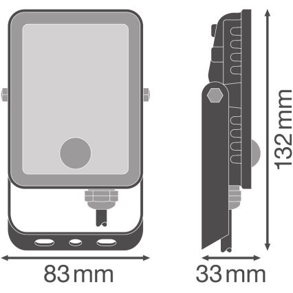 Ledvance – LED-Outdoor-Strahler mit Sensor FLOODLIGHT LED/10W/230V 4000K IP65