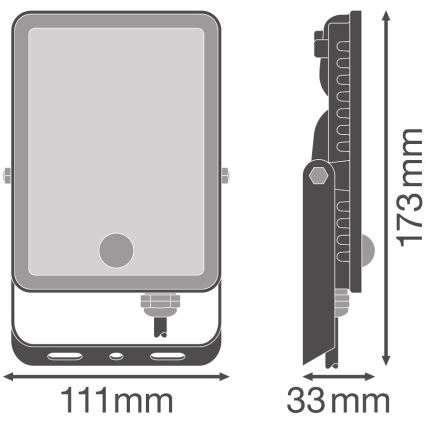 Ledvance – LED-Outdoor-Strahler mit Sensor FLOODLIGHT LED/20W/230V 6500K IP65