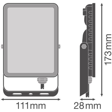 Ledvance – LED-Outdoor-Wandstrahler FLOODLIGHT LED/20W/230V 6500K IP65