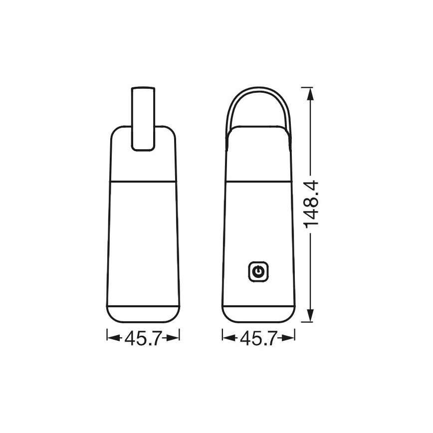 Ledvance - LED-Powerbank mit Taschenlampenfunktion MOBILE LED/0,5W/5V 1800 mAh 2xUSB