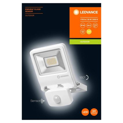 Ledvance - LED Reflektor mit Sensor ENDURA LED/20W/230V IP44