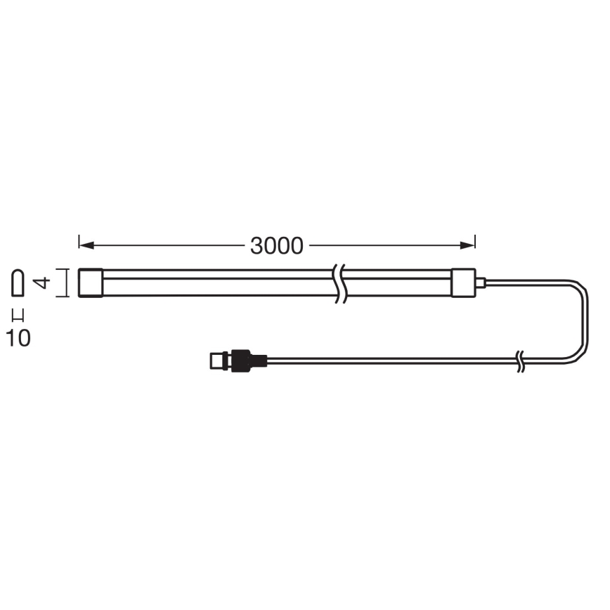 Ledvance - LED RGB dimmbarer Solar-LED-Streifen FLEX MAGIC 3m LED/1,2W/3,7V 2000 mAh IP44 + Fernbedienung