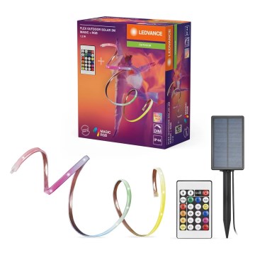 Ledvance - LED RGB dimmbarer Solar-LED-Streifen FLEX MAGIC 3m LED/1,2W/3,7V 2000 mAh IP44 + Fernbedienung