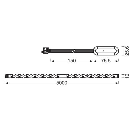 Ledvance - LED RGB dimmbarer Streifen FLEX 5m LED/10W/230V + Fernbedienung