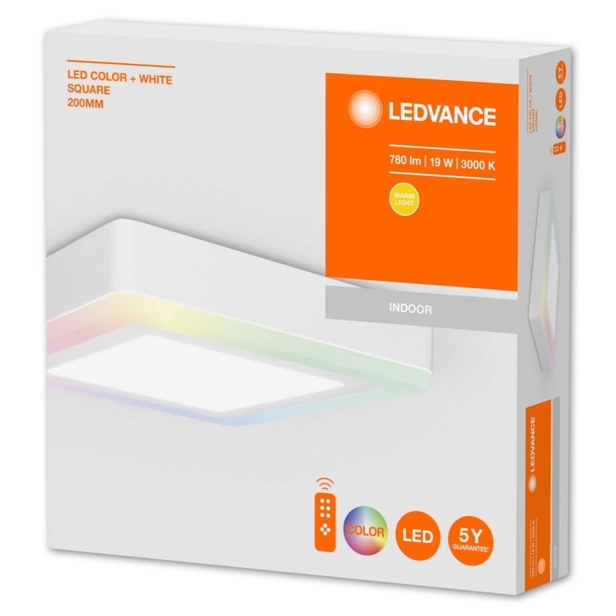 Ledvance - LED RGB dimmbare Deckenleuchte LED/19W/230V + Fernbedienung