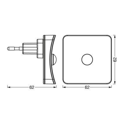 Ledvance – LED-RGB-Orientierungsleuchte mit Sensor LUNETTA LED/0,3W/230