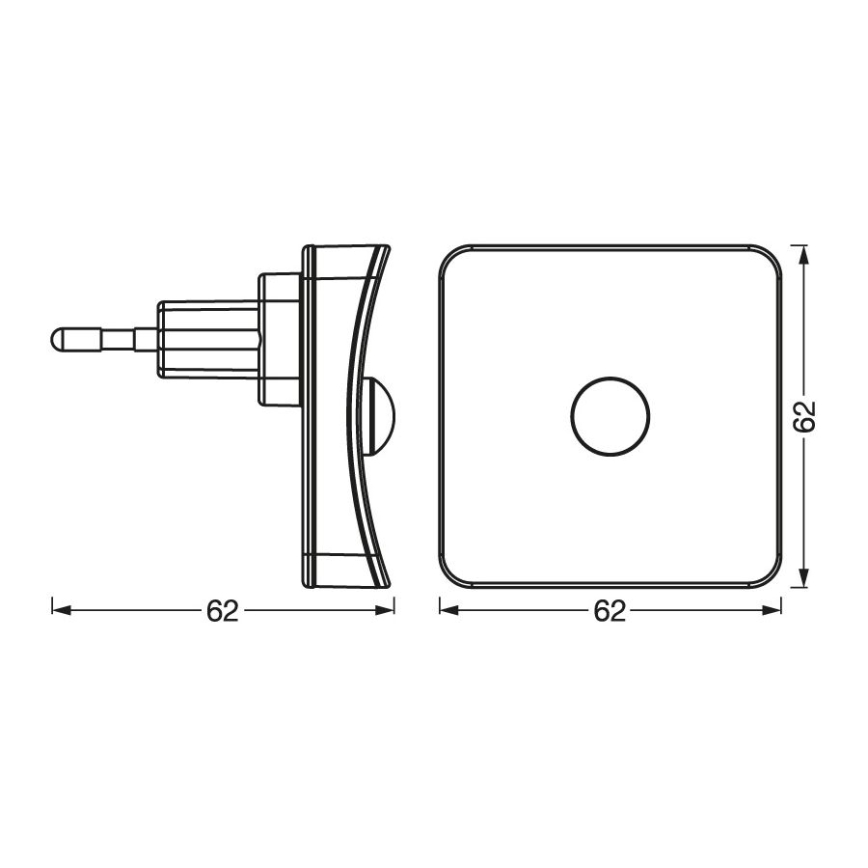Ledvance – LED-RGB-Orientierungsleuchte mit Sensor LUNETTA LED/0,3W/230