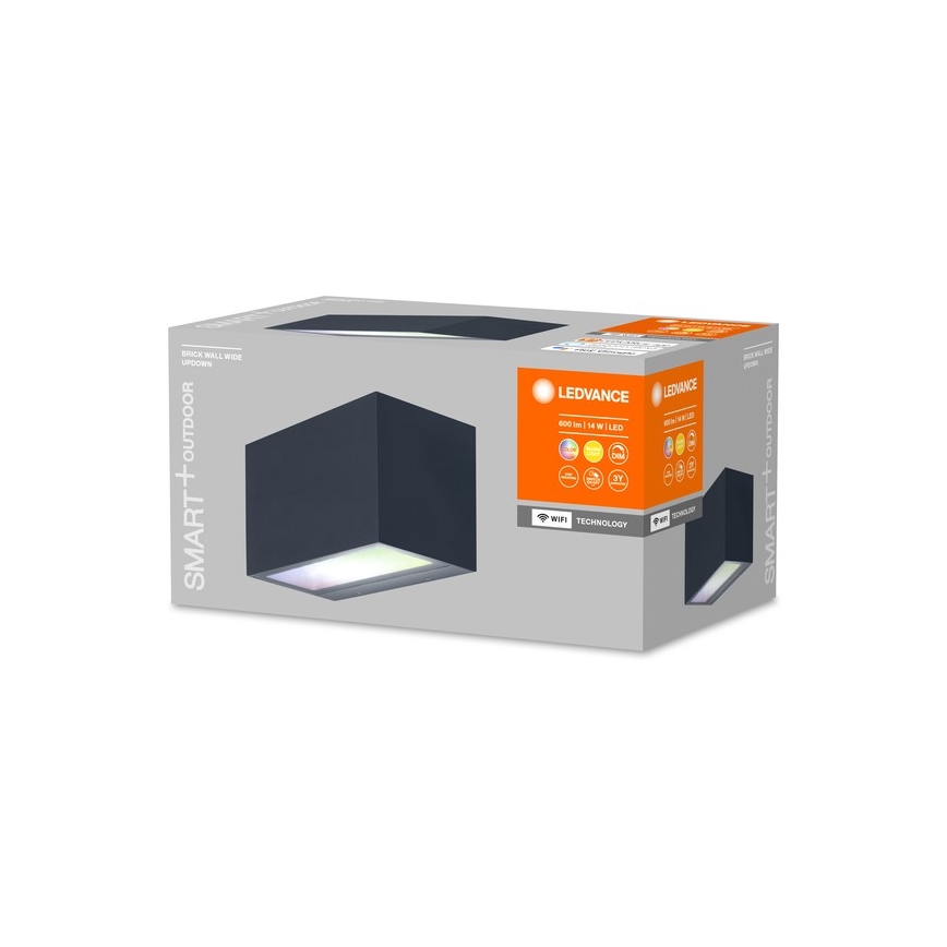 Ledvance - LED RGBW Dimmbare Außenwandleuchte SMART+ BRICK LED/14W/230V Wi-Fi IP44