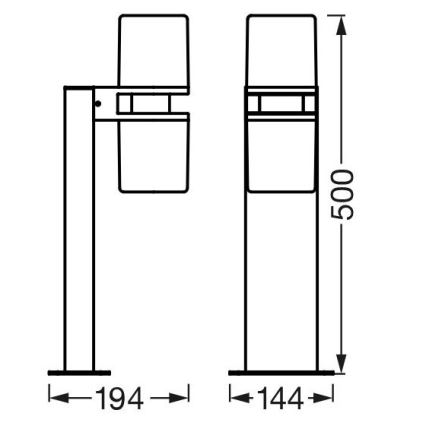 Ledvance - LED RGBW Dimmbare Außenleuchte CASCADE 2xLED/7W/230V IP44 Wi-Fi