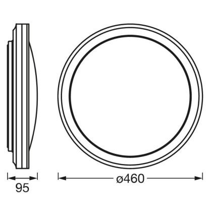 Ledvance - LED RGBW Dimmbare Deckenleuchte SMART+ CIRCLE LED/28W/230V 3000-6500K Wi-Fi